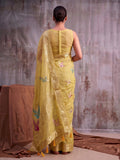 Mustard Linen Cotton Banarasi Saree | EZB SI04 SUFLE1005