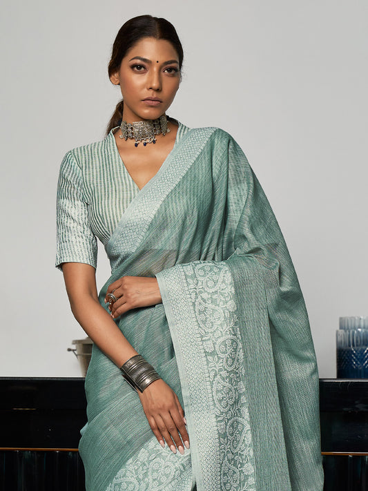linen-sea-green-brocade-saree-ezb-si04-swlin1001