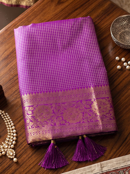 Purple Art Silk Banarasi Saree | EZB SI04 SUKAT2002