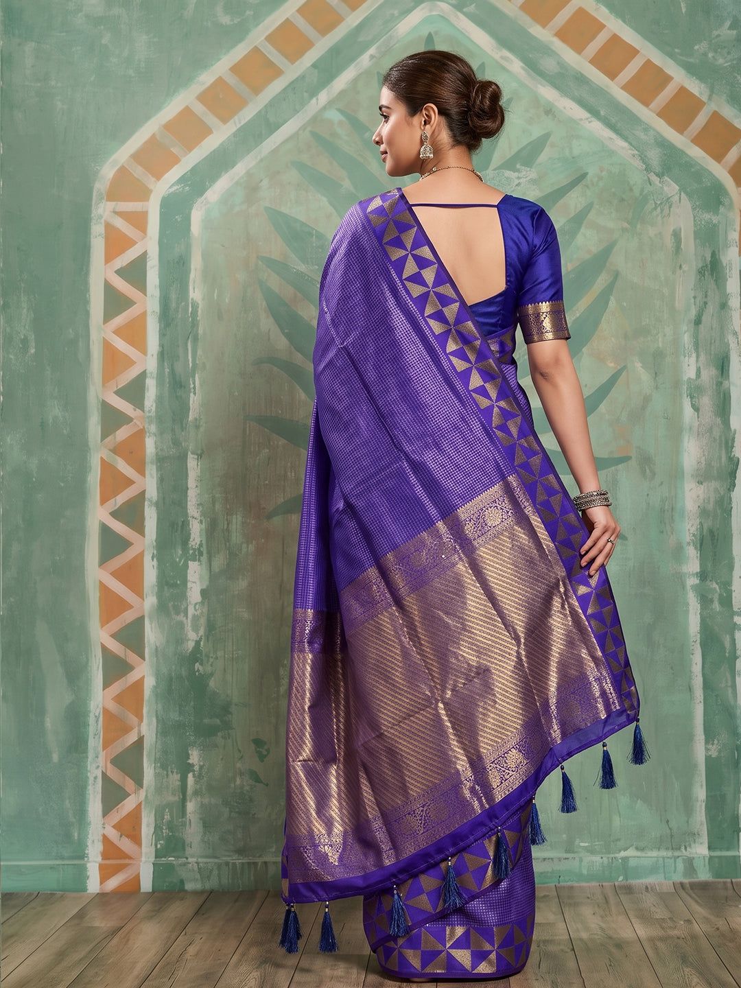 Violet Art Silk Banarasi Saree | EZB SI04 SUKAT2004
