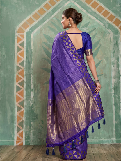 Violet Art Silk Banarasi Saree | EZB SI04 SUKAT2004