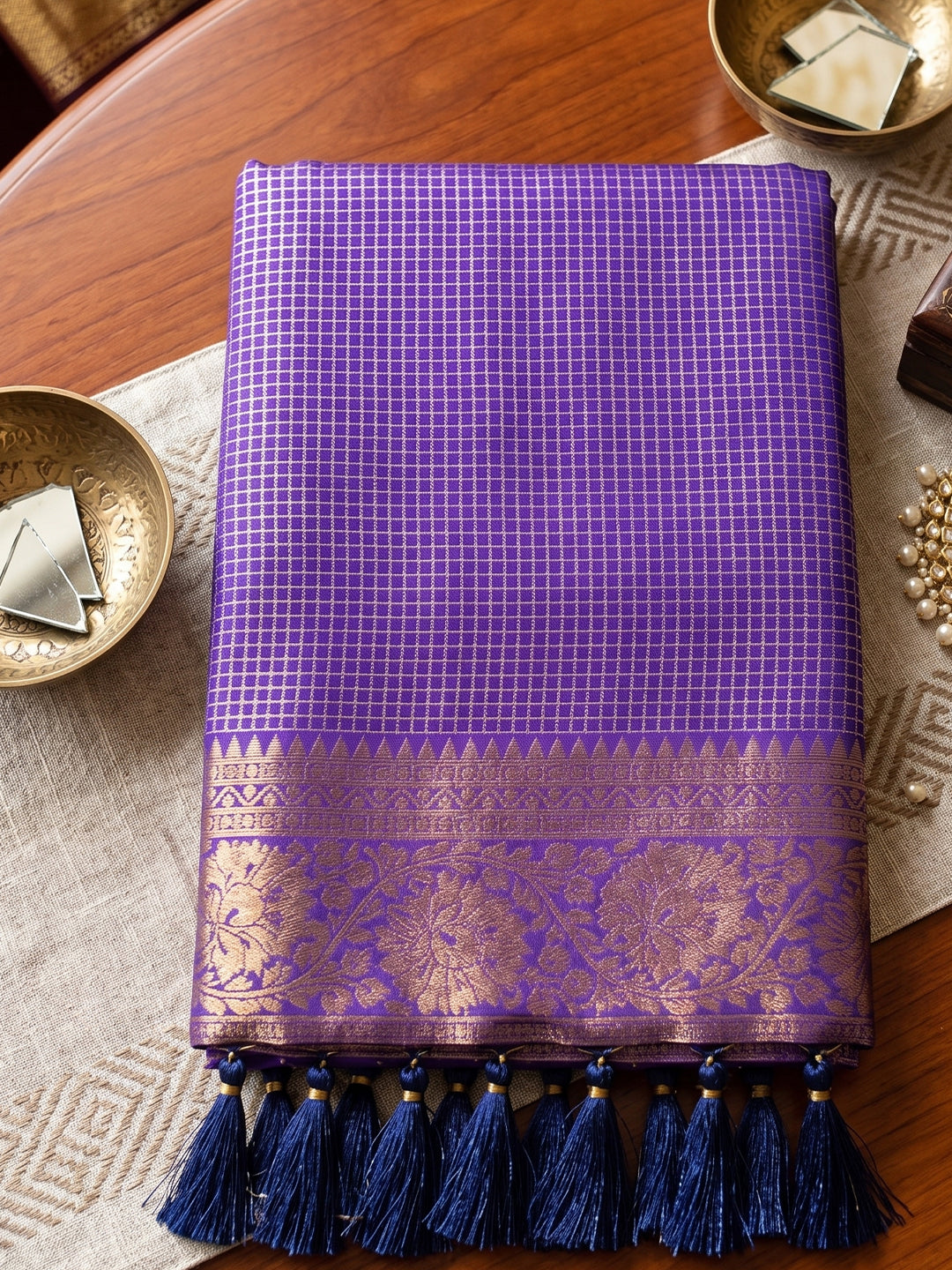 Violet Art Silk Banarasi Saree | EZB SI04 SUKAT2004