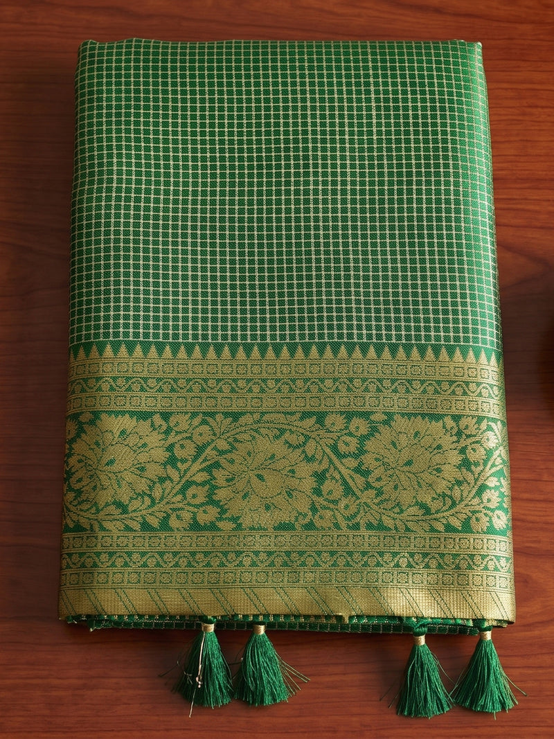 Green Art Silk Banarasi Saree | EZB SI04 SUKAT2005