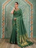 Green Art Silk Banarasi Saree | EZB SI04 SUKAT2005