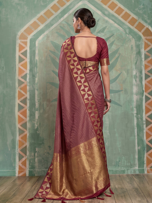 Red Art Silk Banarasi Saree | EZB SI04 SUKAT2006