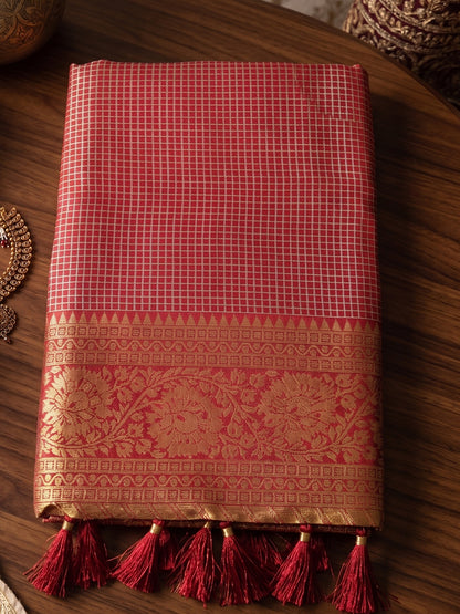 Red Art Silk Banarasi Saree | EZB SI04 SUKAT2006