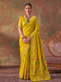 Mustard Soft Silk Woven Paisley Saree | EZB SI04 SUKHV1007