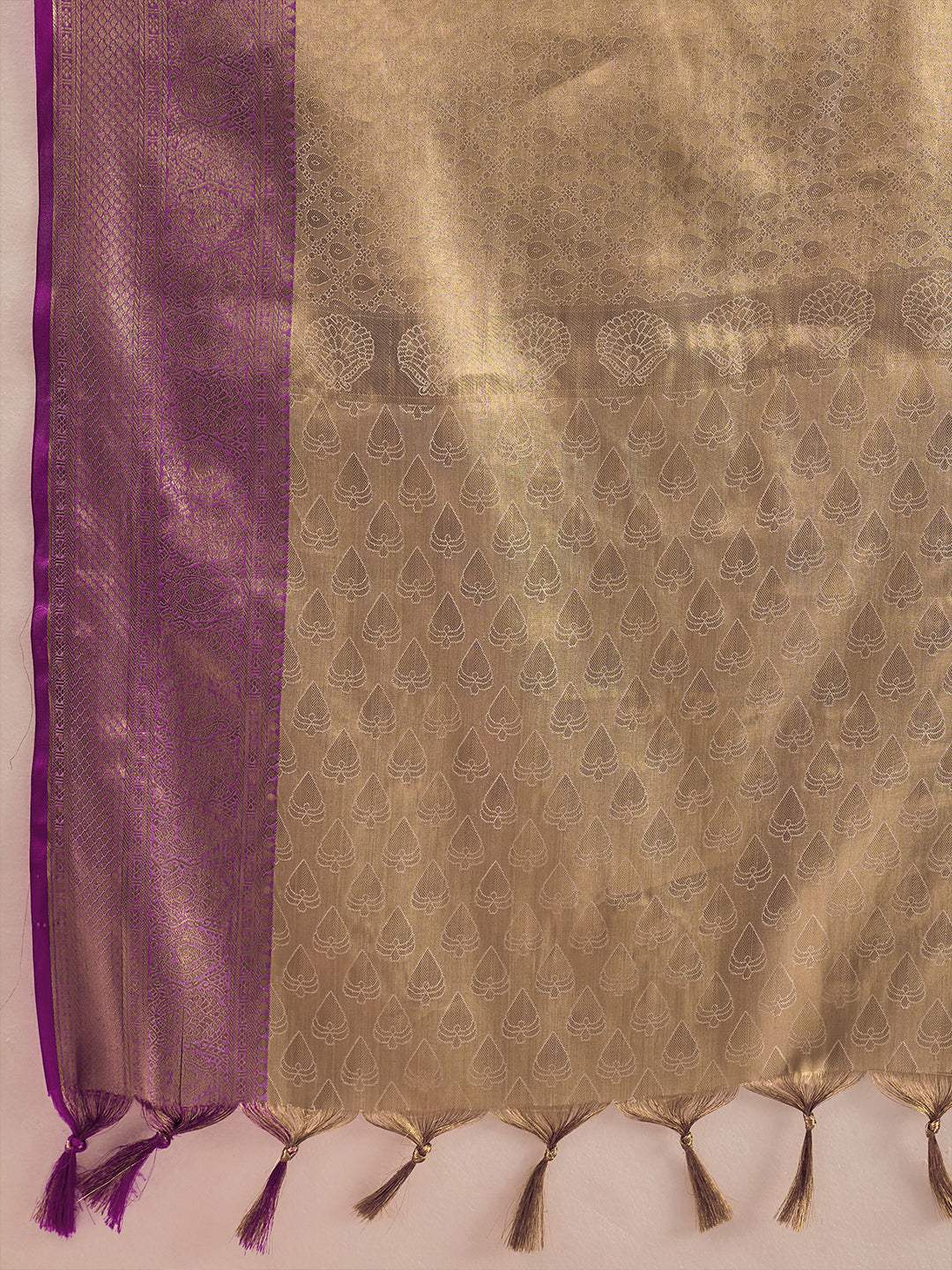 Cream Kanchivaram Silk Banarasi Saree | EZB SI04 SUKPS1001