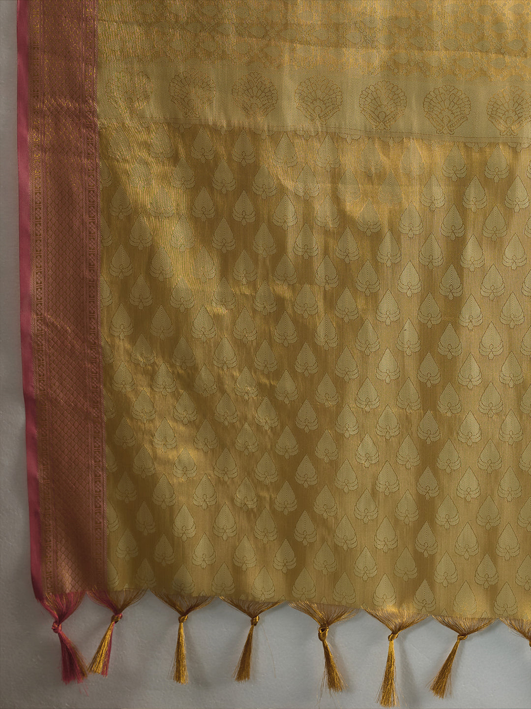 Golden Kanchivaram Silk Banarasi Saree | EZB SI04 SUKPS1003
