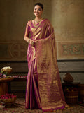 Wine Kanchivaram Silk Banarasi Saree | EZB SI04 SUKPS1006