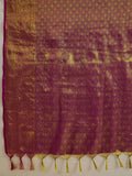 Wine Kanchivaram Silk Banarasi Saree | EZB SI04 SUKPS1006