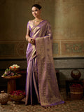 Purple Kanchivaram Silk Banarasi Saree | EZB SI04 SUKPS1007