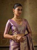 Purple Kanchivaram Silk Banarasi Saree | EZB SI04 SUKPS1007