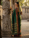 GREEN Soft Silk Saree with Blouse Piece