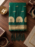 Green & Golden Soft Silk Ikat Saree | EZB SI04 SUMAH2004