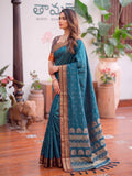 Rama & Golden Soft Silk Ikat Saree | EZB SI04 SUMAH2006