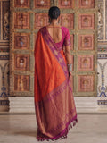Orange Soft Silk Brocade Pallu Saree | EZB SI04 SUMER2003