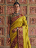 Mustard Soft Silk Brocade Pallu Saree | EZB SI04 SUMER2004