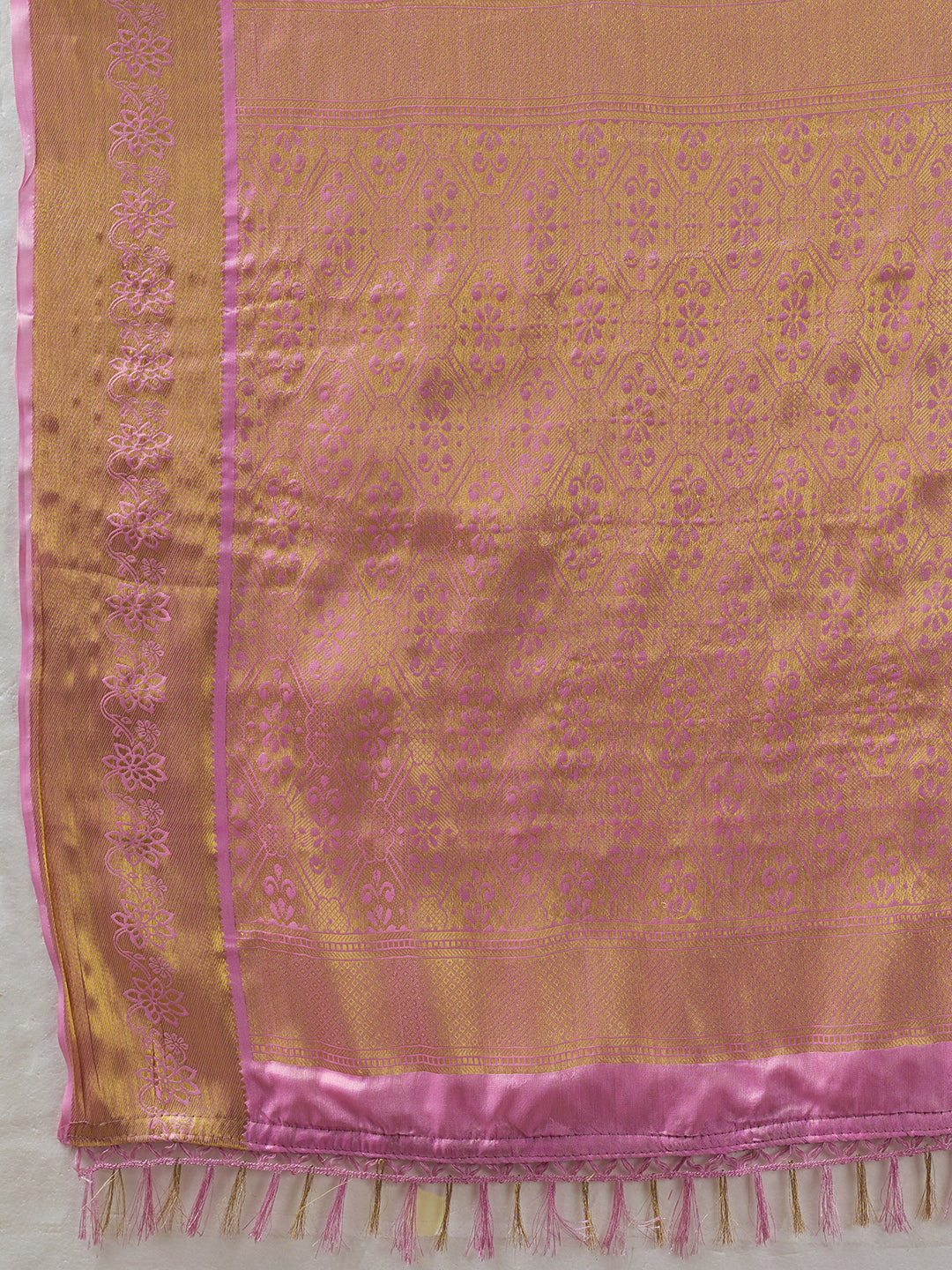 LIGHT PINK & LIGHT PINK Kanchivaram Silk Kanjeevaram Saree | EZB SI04 SUMUS1001