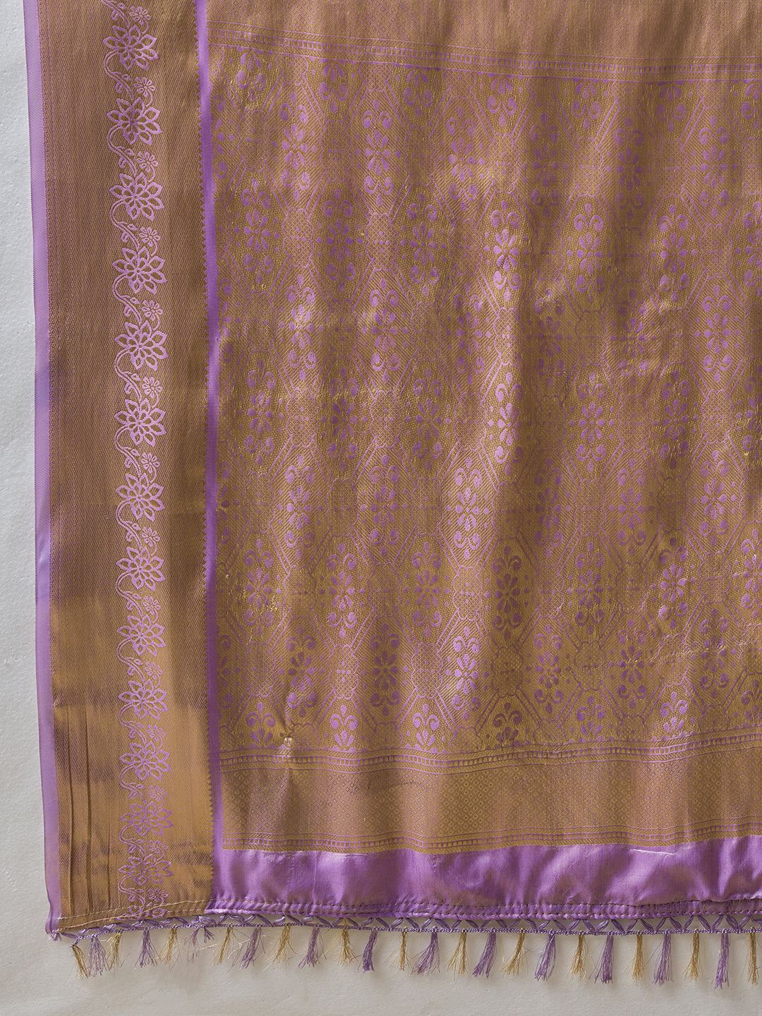 LAVENDER & LAVENDER Kanchivaram Silk Kanjeevaram Saree | EZB SI04 SUMUS1004