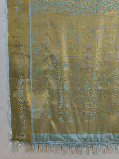 SKY BLUE & SKY BLUE Kanchivaram Silk Kanjeevaram Saree | EZB SI04 SUMUS1006