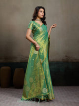 Green Tissue Silk Brocade Saree | EZB SI04 SUPRI1005