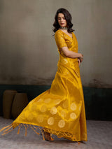 Mustard Tissue Silk Brocade Saree | EZB SI04 SUPRI1006