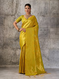 Mustard Kanjivaram Silk Blend Brocade Saree | EZB SI04 SUPRS1001