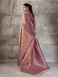 Purple Kanjivaram Silk Blend Brocade Saree | EZB SI04 SUPRS1004