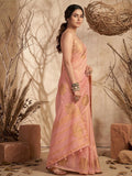 Pink Tissue Silk Brocade Saree | EZB SI04 SUSUA1005