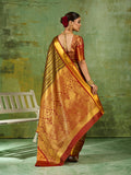 Brown & Maroon Kanchivaram Silk Paithani Saree | EZB SI04 SUTIR1003