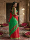 Pink Cotton Handloom Saree | EZB SI04 SUVAR2005