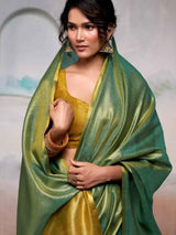 Light Green Tissue Silk Brocade Saree | EZB SI04 SWTIS1001