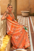 Tangerine Orange Patola Saree - EZBER