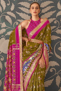 Tart Green Patola Saree - EZBER
