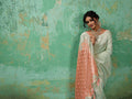 Teal Linen Cotton Contrast Pallu Saree | EZB SI04 SUBLO1004 - EZBER