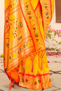 Turmeric Yellow Paithani Saree - EZBER