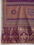 Violet Silk Saree With Blouse Piece - EZBER