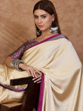 Wine Semi Modal Saree | EZB GF02 LUX 21005 - EZBER