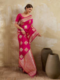 Wine Silk Blend Handloom Saree | EZB SI04 SURJW3006 - EZBER