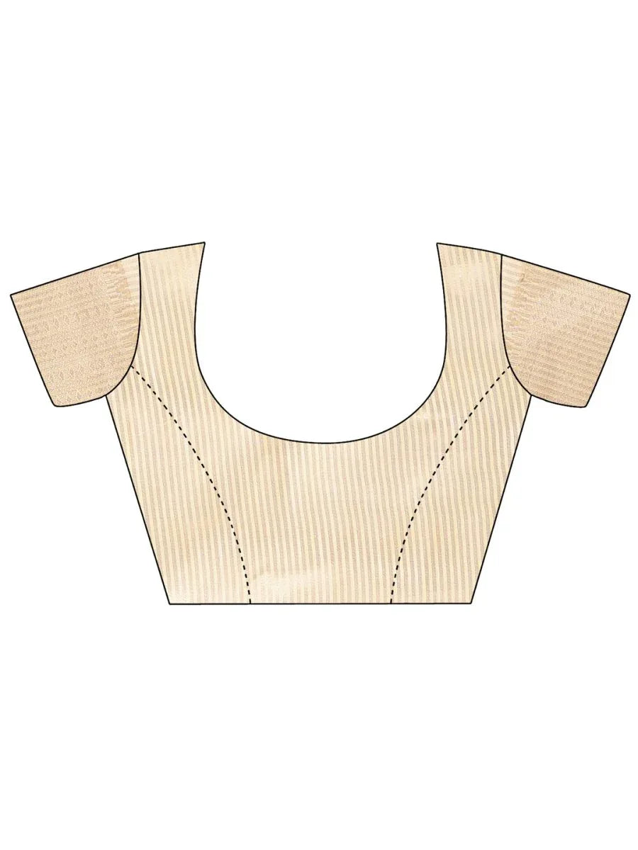 Yellow Cotton Saree With Blouse Piece - EZBER