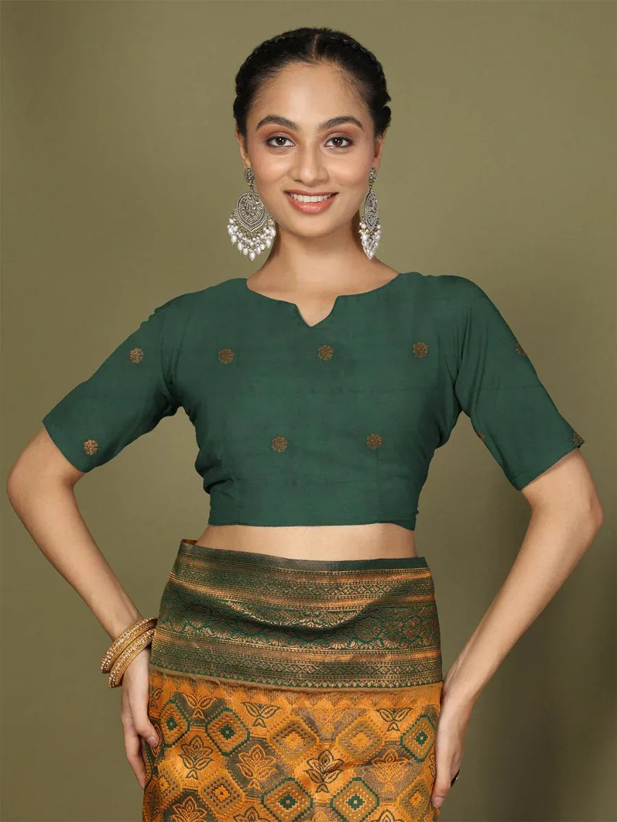 Yellow Lichi Silk Saree With Blouse Piece - EZBER