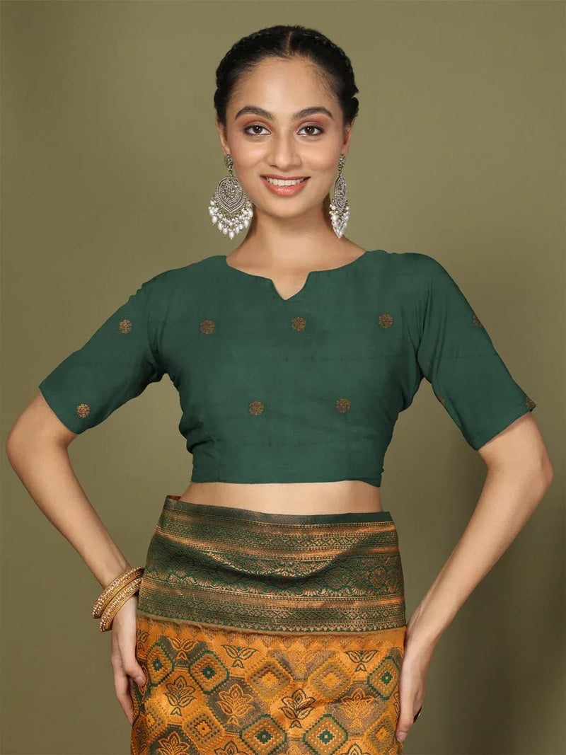 Yellow Lichi Silk Saree With Blouse Piece - EZBER