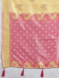 Yellow Linen Cotton Contrast Pallu Saree | EZB SI04 SUBLO1001 - EZBER