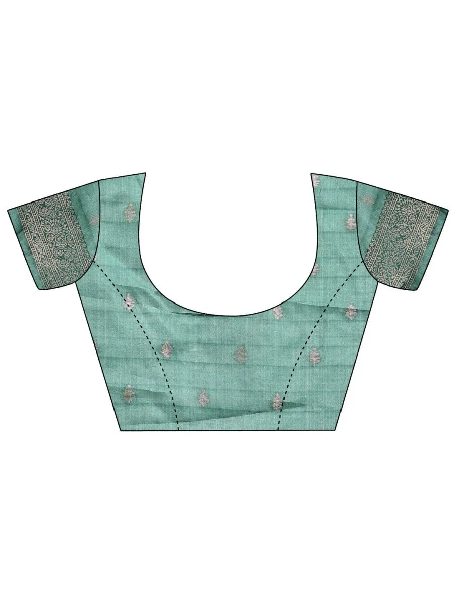 Yellow Linen Cotton Saree With Blouse Piece - EZBER