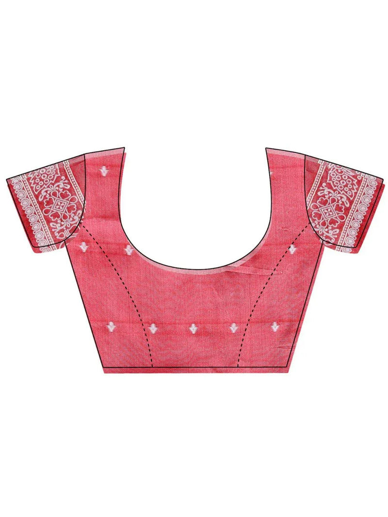 Yellow Linen Cotton Saree With Blouse Piece - EZBER