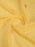 Yellow Linen Festive Wear Saree With Blouse Piece - EZBER