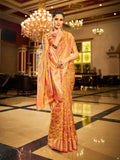 Yellow Organza Festive Wear Saree With Blouse Piece - EZBER