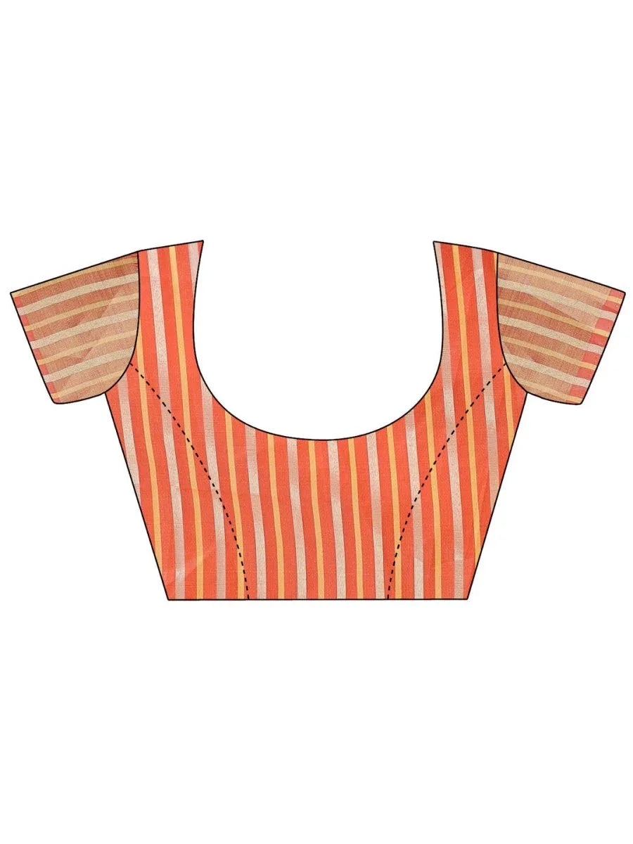 Yellow Organza Saree With Blouse Piece - EZBER