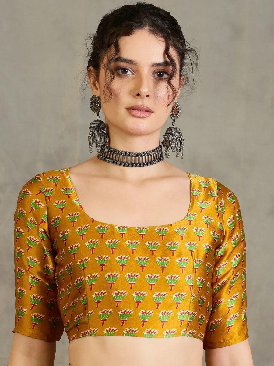 Yellow Semi Modal Saree | EZB GF02 LUX 17002 - EZBER